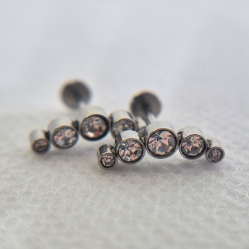 Earlobe gem band Flat backs 
