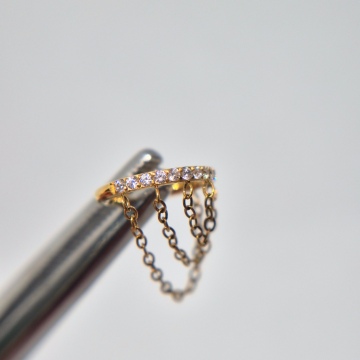 Draiping diamanté hoop 