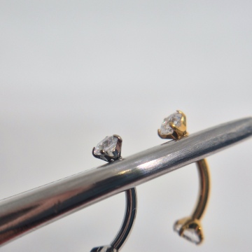 Curved barbell (silver)