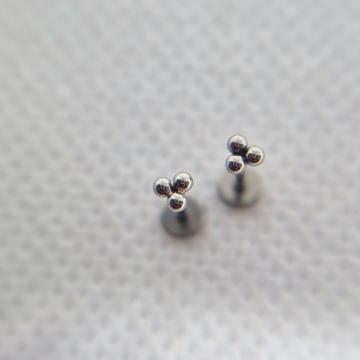 Earlobe 3 ball Flat backs 