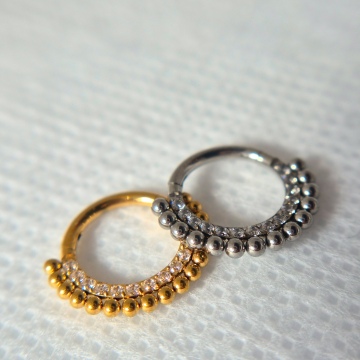 Diamanté Ball hoops (gold)